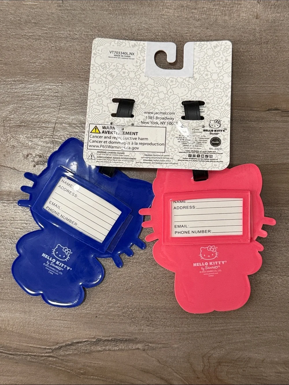 Sanrio Hello Kitty 2-Piece Luggage Tag Set